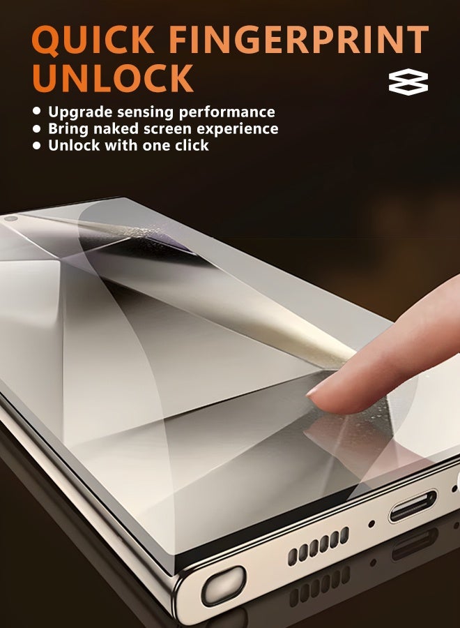 WAEKIL Samsung Galaxy S24 Ultra Screen Protector 2-Pack, Includes Lens Protector, HD Clear Protective Film for 6.8-inch S24 Ultra, 3D Curved Upgrade, Easy Installation, Military-Grade Protection, Case-Friendly - Image 4